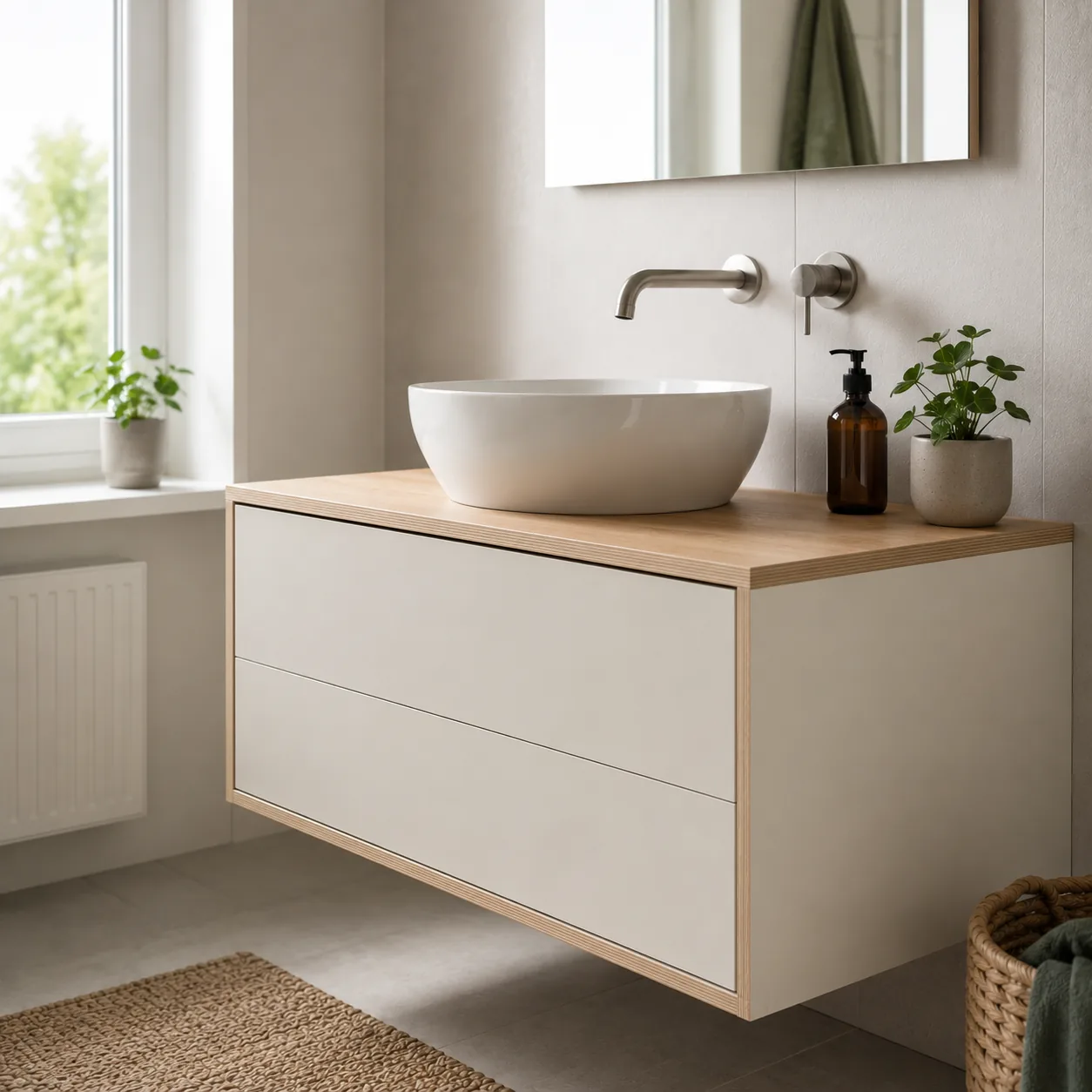 Example impression: Bathroom vanity 31 in (moisture-resistant)