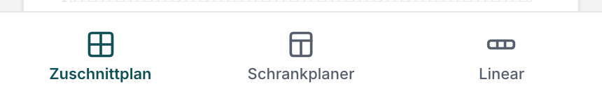 Die Reiterleiste unten, mit der du zwischen den drei Teilen wechselst.
